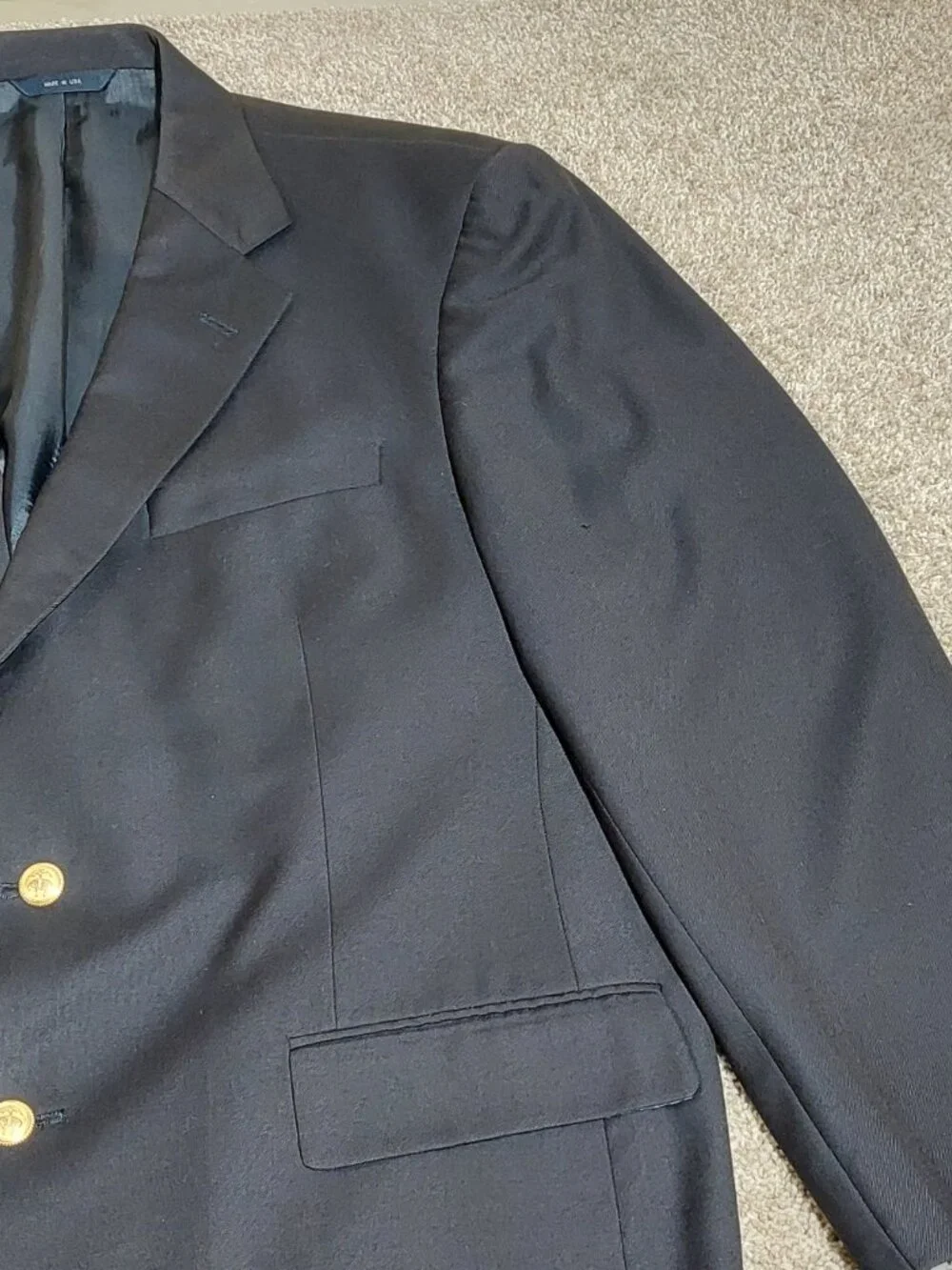 Brooks Brothers Loro Piana Super 110s Wool Blazer Size 45R SEE MEASUREMENTS